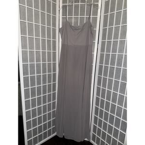 Show Me Your MuMu Weddings Lauren Sleeveless Long Maxi Dress Gray Tie Back XXL